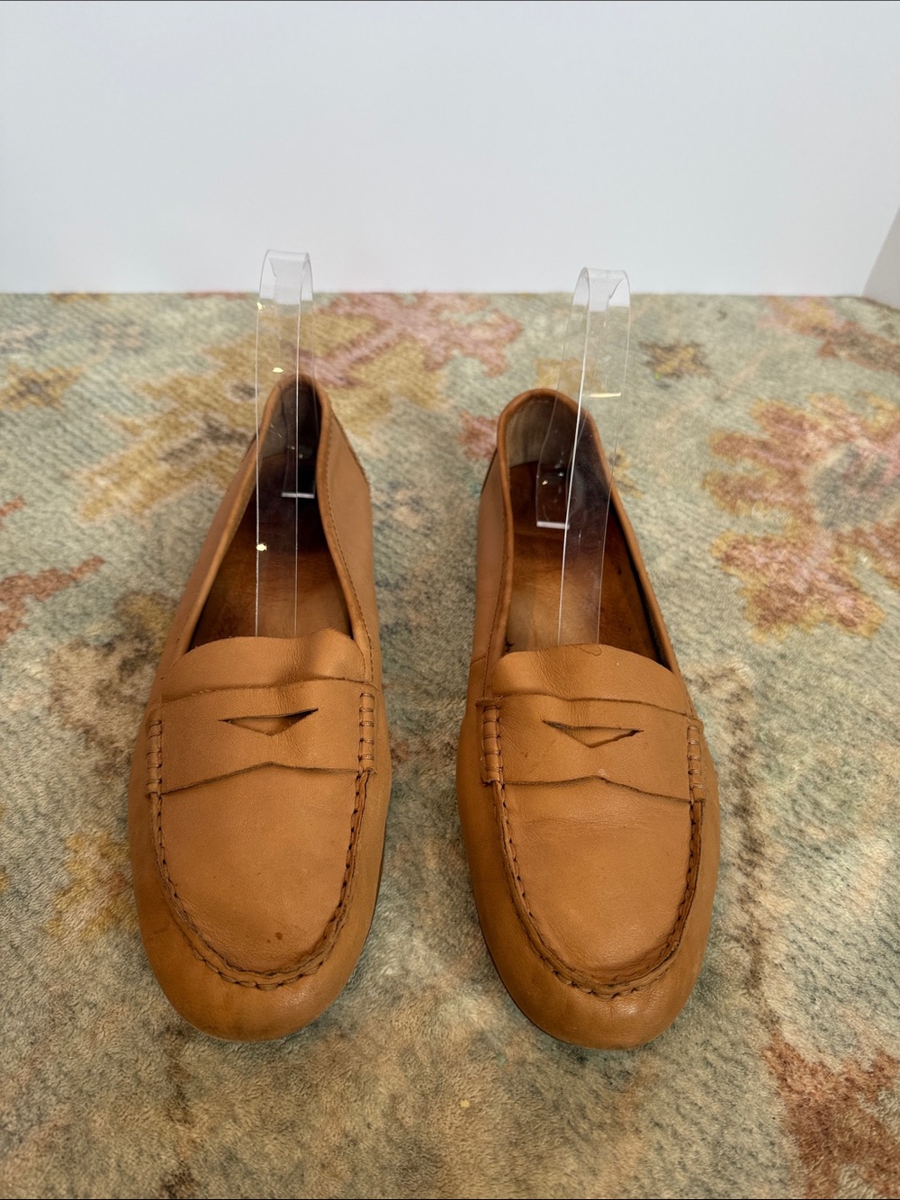 Born Leather Penny Loafers in Cognac Brown